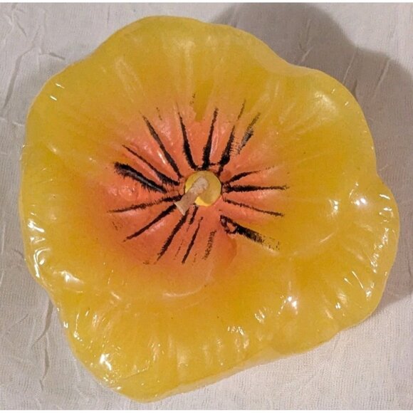 NOS Floating Candles Flowers Home Interiors Pansies Set Of 6 Garden Party Vtg - Picture 10 of 16